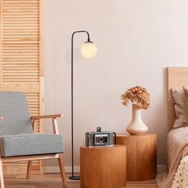 Opviq Lámpara de pie Viran - 10965 en Negro y Crema
